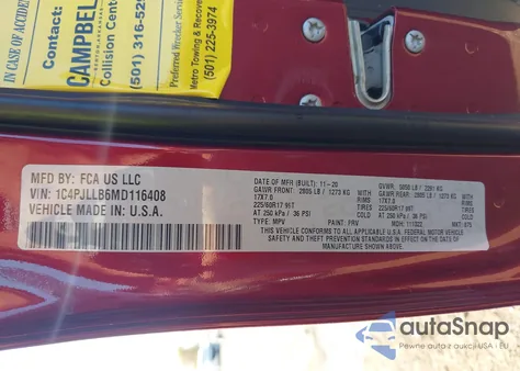 2021 Jeep Cherokee Latitude Plus Fwd from USA, damaged, VIN 1C4PJLLB6MD116408